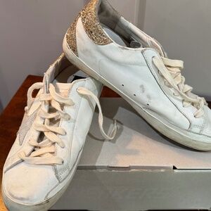 Golden Goose Super Star with Spur  and Glitter Heels